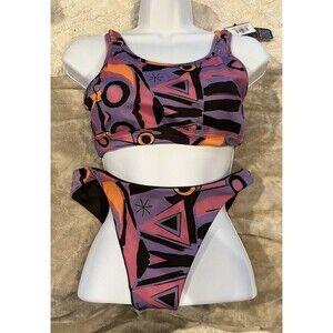 So 90's - Reversible Bottom Athletic Bikini -2 piece- B Fresh Gear - size medium
